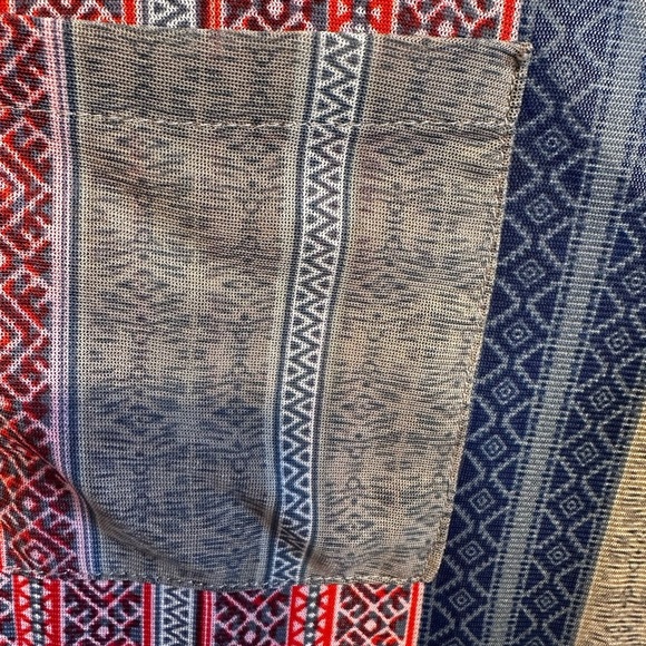 G Collection Striped collared maxi dress. Button front w/ slits. Size M - Picture 10 of 11